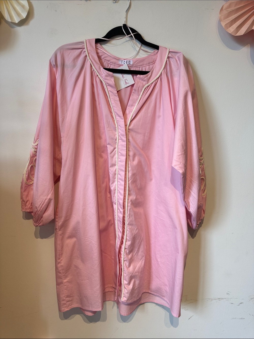 NWT TCEC PINK SHIRT DRESS LARGE